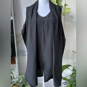 Larry Levine Black Drape Vest